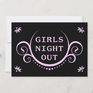 Invitación chicas fiesta de noche