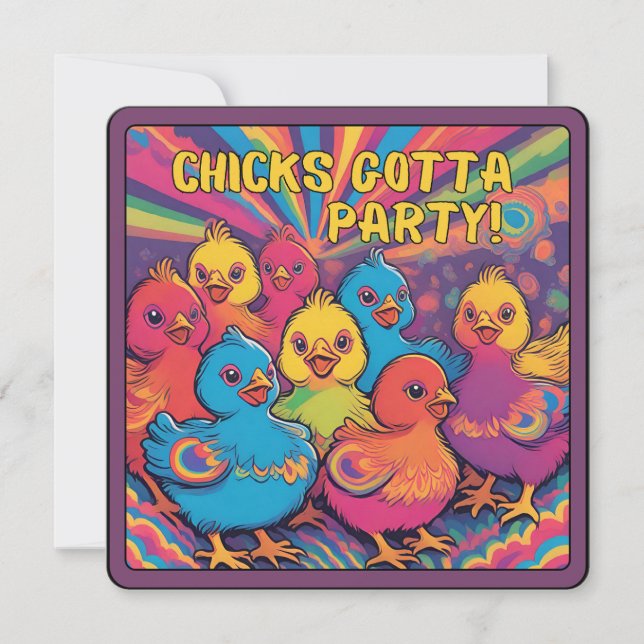 Invitación Chicas fiestas (Anverso)