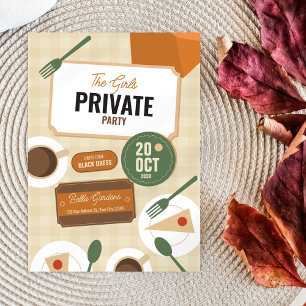 Invitación Chicas fiestas celebran fiesta navideña