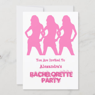 Invitación chicas fiestas rosados - despedida de soltera pers