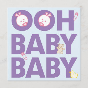 Invitación Chicas gemelos Baby Shower