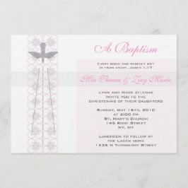 Invitación Chicas gemelos invitando a la Navidad