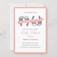 Chicas gemelos Parejas Ducha rosa Baby Shower