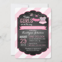 Chicas gemelos Tutu y Stripe Baby Shower