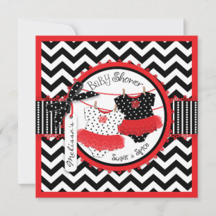 Invitación Chicas gemelos Tutus Chevron Imprimir Baby Shower