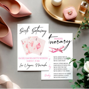 Invitación Chicas Getaway, Fiesta de Casino Bachelorette Week