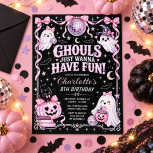 Invitación Chicas Ghouls Solo Quieren Divertirse Cumpleaños d