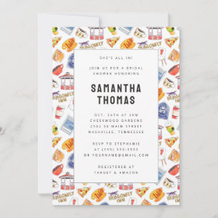 Invitación Chicas Gilmore Watercolor Iconos Bridal Shower