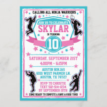 Chicas guerreros de Ninja: fiesta de cumpleaños Ve