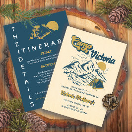 Invitación Chicas internacionales de Camp Bachelorette Fiesta