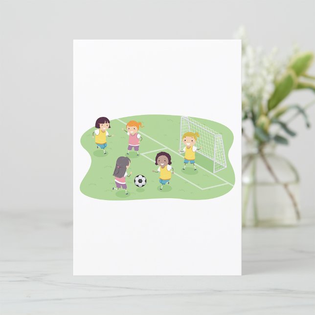 Invitación Chicas jugando al fútbol (Subido por el creador)