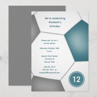 Invitación chicas masculinos deportes fiesta de cumpleaños ve