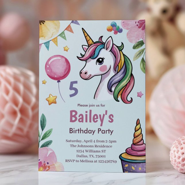 Invitación Chicas matan a pastel unicornio (Subido por el creador)