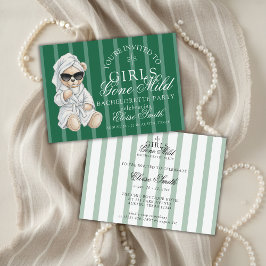 Invitación Chicas Moderadas Oso de Spa Despedida de Soltera