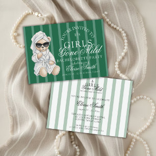 Invitación Chicas Moderadas Oso de Spa Despedida de Soltera