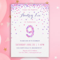 Chicas Noveno Cumpleaños Noveno Fiesta Confetti