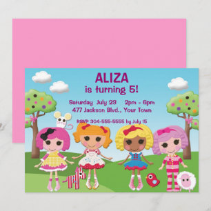 Invitación Chicas Personalizados Ragdoll Fiesta de cumpleaños