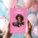 Invitación Chicas Race Car Kids Fiesta de cumpleaños<br><div class="desc">Chicas Race Car Kids Birthday Party Invitación Niños Birthday Boys Invitación cumpleaños</div>