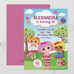 Invitación Chicas Ragdoll Fiesta de cumpleaños