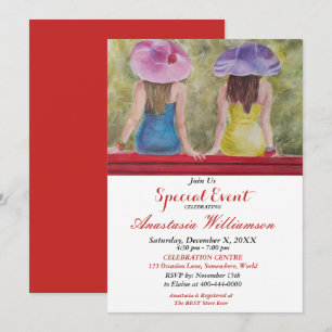 INVITACIÓN CHICAS RECORDANDO EN UN INVITE DE FIESTA EN UN BAN