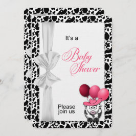 Invitación Chicas rosados Baby Shower occidental