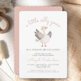 Invitación Chicas rosados de Goose en Baby Shower