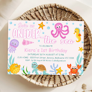 Invitación Chicas rosan bajo el mar
