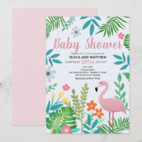 Chicas rosan la selva tropical flamenco Baby Showe