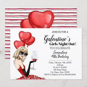 Invitación Chicas sacan de quicio a la fiesta de cumpleaños d