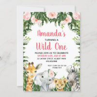 Chicas Safari de follaje floral rosado salvajes un