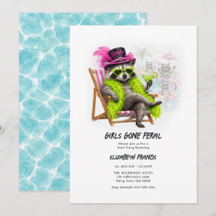 Invitación Chicas Salvajes Fiesta de Soltera Divertida en la 