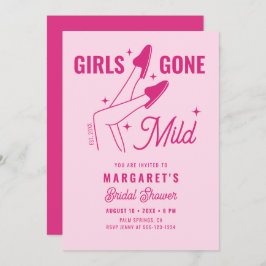 Invitación Chicas se fueron a una ducha mareada rosa