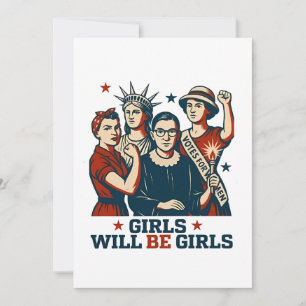 Invitación Chicas serán el feminismo Chica Empoderamiento de 