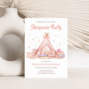Invitación Chicas Sleepover Fiesta Fiesta de Cumpleaños