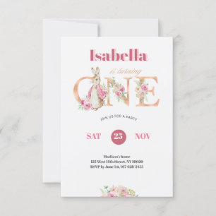 Invitación Chicas solo quieren ser un bebé rosado primer cump