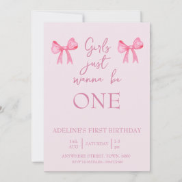 Invitación Chicas sólo quieren ser UN cumpleaños invitan a ro