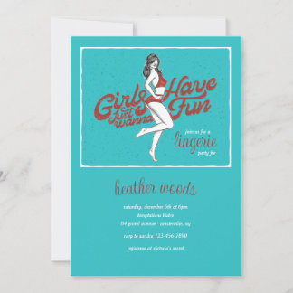 Invitación Chicas solo quieren tener ducha de novia divertida