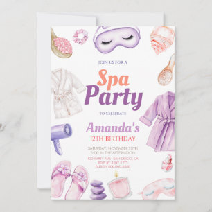 Invitación Chicas Spa Cumpleaños