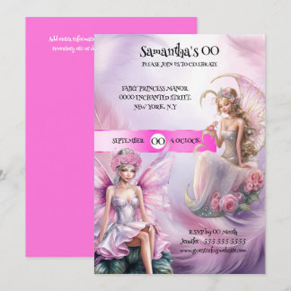 Invitación Chicas temáticos míticos de cuento de hadas de pri
