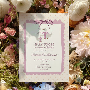 Invitación Chicas Tontas de Ganso Rosa Baby Shower