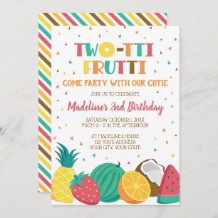 Invitación Chicas Twotti Frutti Segundo Tema De Fruta De Cump