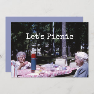 Invitación Chicas Viejas De Picnic De Verano Decoradas Para E