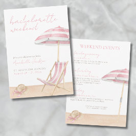 Invitación Chicas Weekend Beach Bachelorette Party