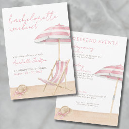 Invitación Chicas Weekend Beach Bachelorette Party