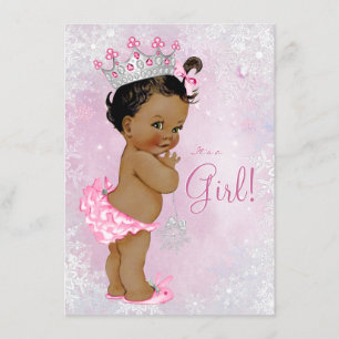 Invitación Chicas Winter Wonderland Baby Shower