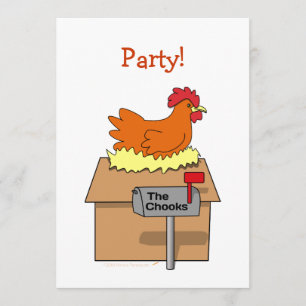 Invitación Chicken gracioso de la casa en Personalizado