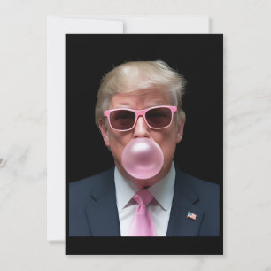 Invitación Chicle Trump Rosa Divertido Presidente de EE. UU.
