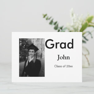 Invitación chico añadir nombre fecha año texto fiesta de grad