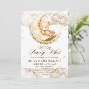 Invitación Chico Apenas Podemos Esperar Baby Shower