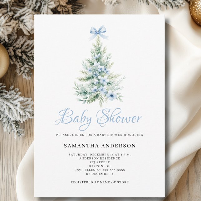 Invitación Chico Baby Shower de Navidad de Invierno (Subido por el creador)